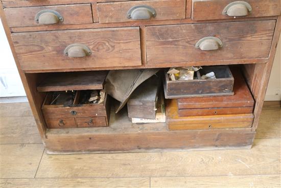 A tool cabinet with old tools, H.162cm